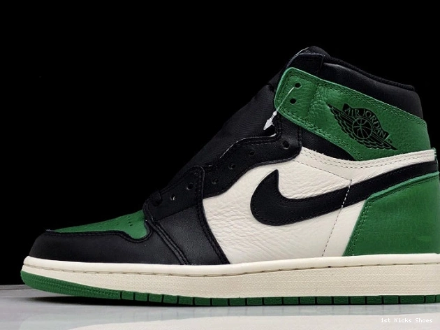 1st Kicks Jordan High OG 1 NRG Sail-Black 555088-302 Green Pine Air 0717